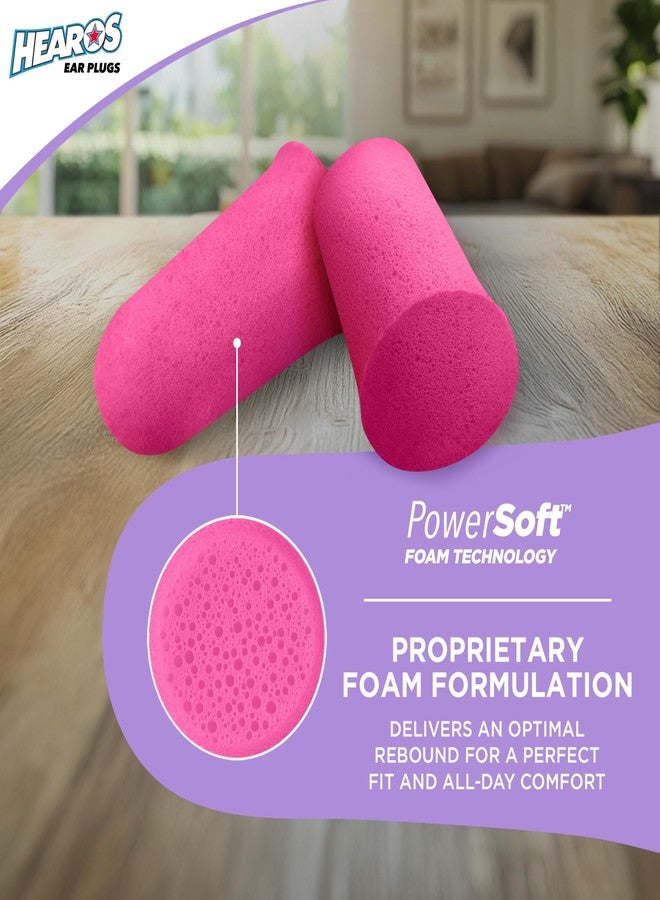 Hearos Sleep Pretty Tonight Foam Ear Plugs, Hearing Protection, 32 NRR, 12 Pair,Purple,5803 - Image 3